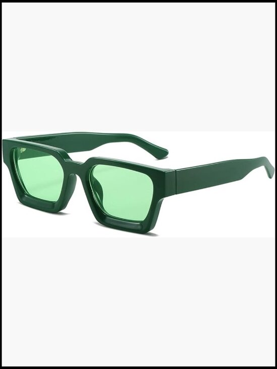 Square Thick Frame Sun Glasses Simple Designer Shades main image 5